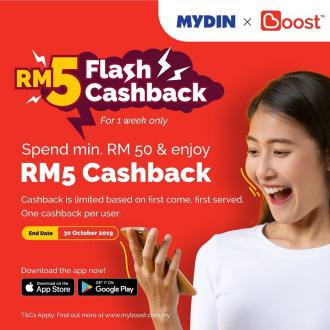 MYDIN RM5 Cashback Promotion Pay with Boost (23 October 2019 - 30 October 2019)
