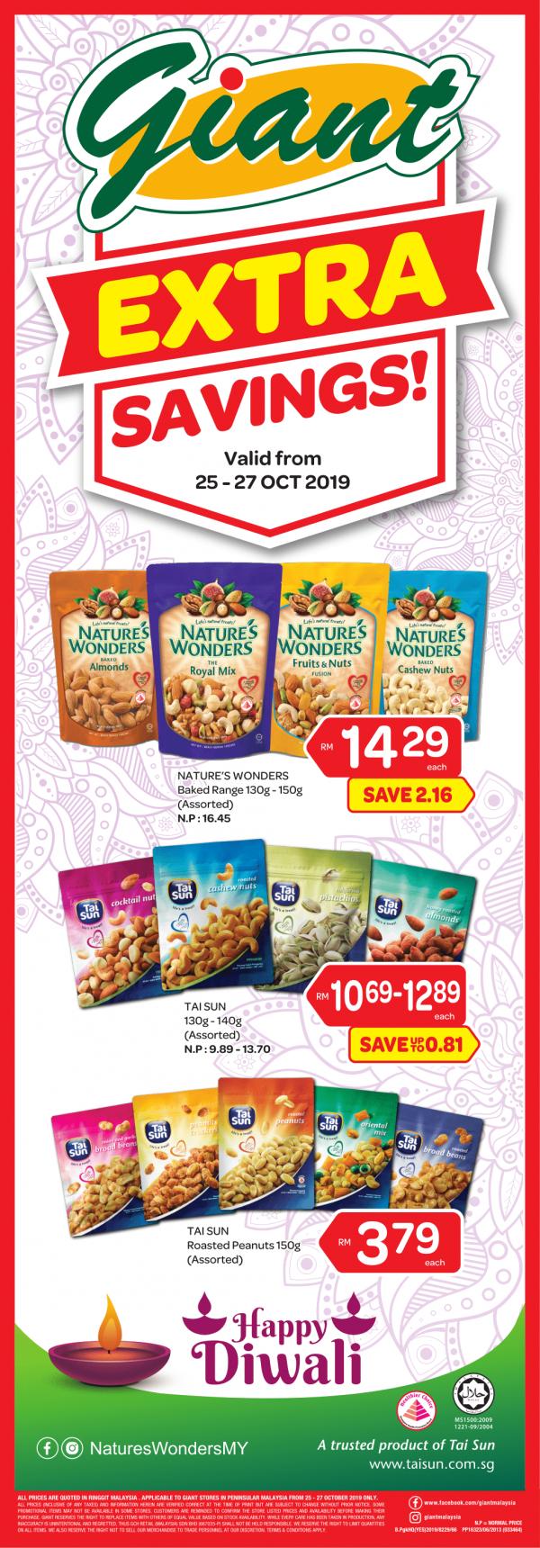 Giant Deepavali Snack Promotion (25 October 2019 - 27 October 2019)