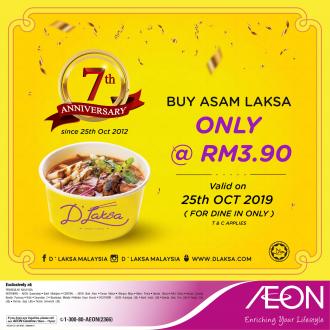 AEON D'Laksa Promotion Asam Laksa only RM3.90 (25 October 2019)