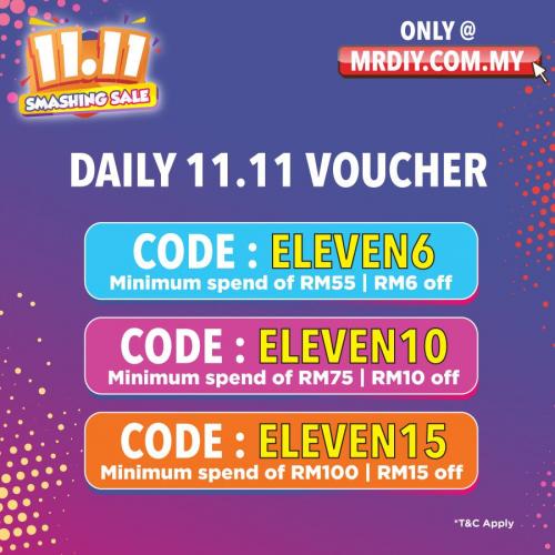 MR DIY Online 11.11 Sale Promotion (1 November 2019 - 15 November 2019)