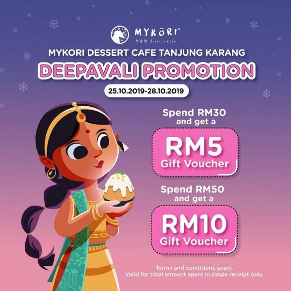 Mykori Tanjung Karang Deepavali Promotion Free Voucher (25 October 2019 - 28 October 2019)