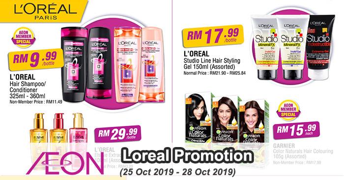AEON Loreal Weekend Promotion (25 Oct 2019 - 28 Oct 2019)