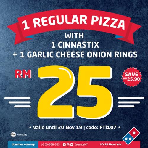 Domino's Pizza FREE Coupon (valid until 30 November 2019)
