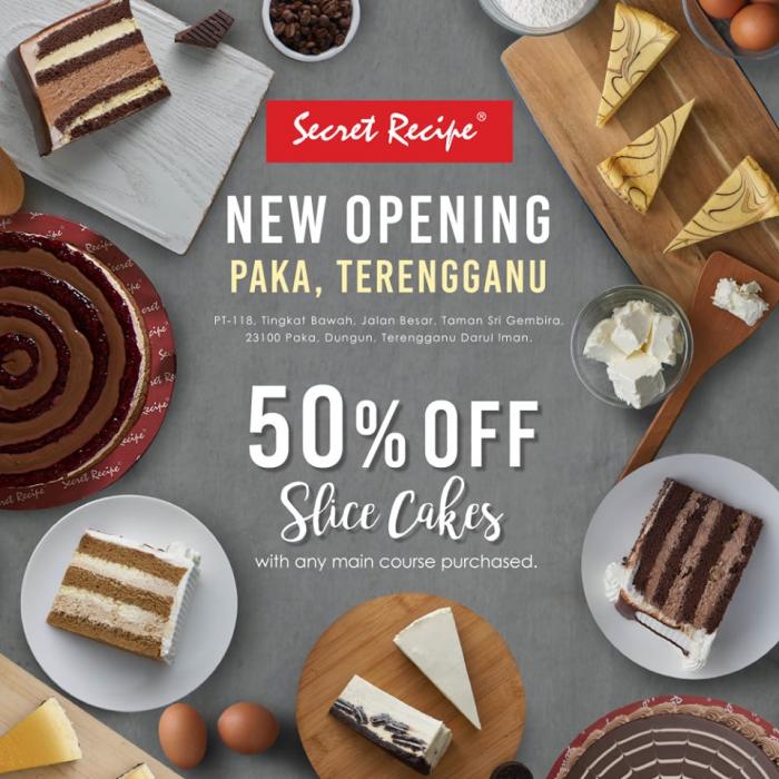 Secret Recipe Paka Terengganu Opening Promotion Cake 50% OFF