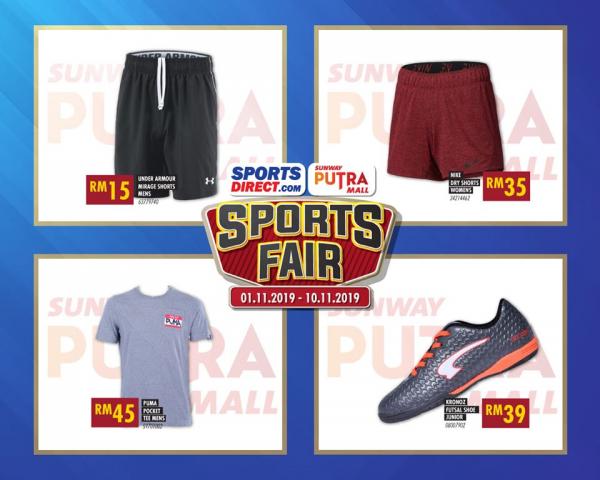 Sports Direct Sports Fair Up To 70% OFF at Sunway Putra Mall (1 November 2019 - 11 November 2019)