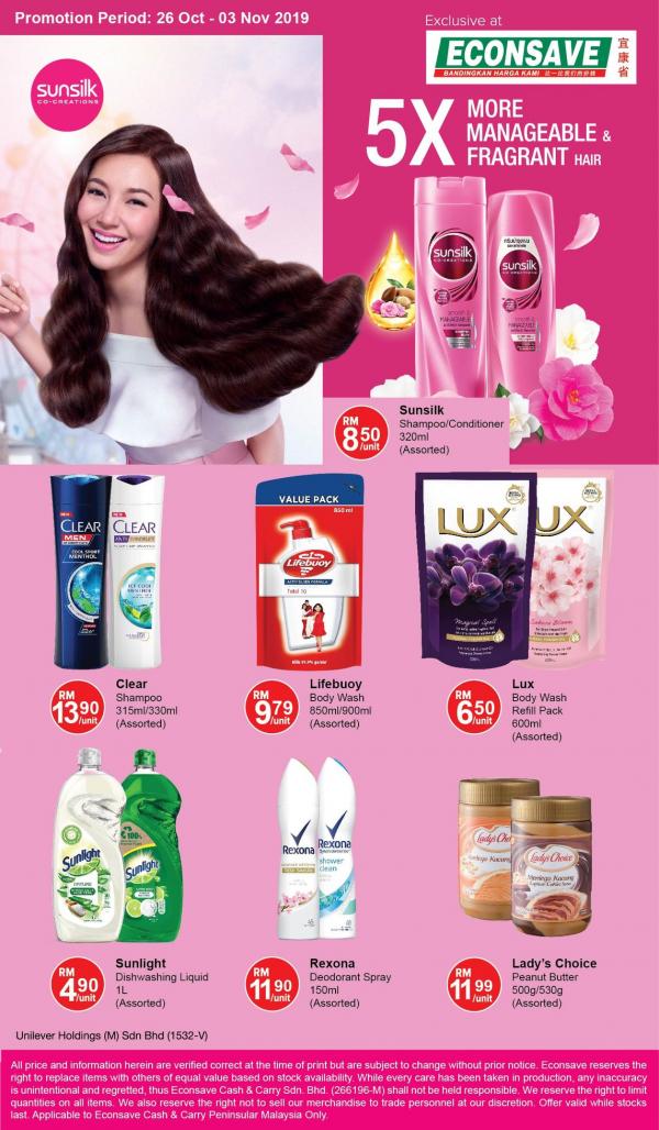 Econsave Unilever Products Promotion (26 October 2019 - 3 November 2019)