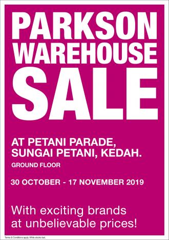 Parkson Warehouse Clearance Sale at Petani Parade (30 Oct 2019 - 17 Nov 2019)