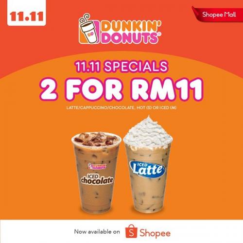 Dunkin Donuts 11.11 Sale Donuts only RM1.10 on Shopee
