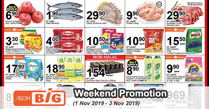 AEON BiG Weekend Promotion (1 Nov 2019 - 3 Nov 2019)
