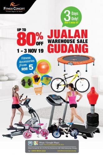 Fitness Concept Warehouse Sale Discount Up To 80% (1 November 2019 - 3 November 2019)