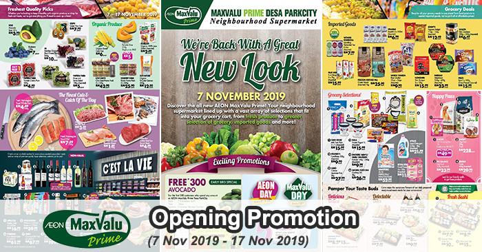 AEON MaxValu Prime Desa ParkCity ReOpening Promotion (7 November 2019 - 17 November 2019)