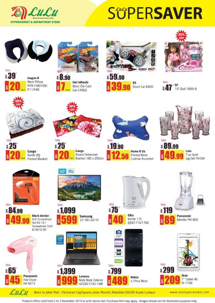 LuLu Hypermarket Capsquare Kuala Lumpur Super Saver Promotion (2 November 2019 - 3 November 2019)