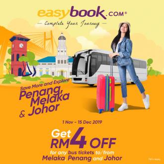 Easybook RM4 OFF Promotion With Touch 'n Go eWallet (1 November 2019 - 15 December 2019)
