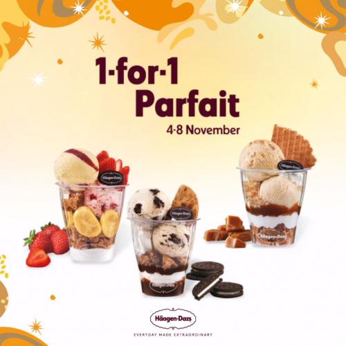 Haagen-Dazs Buy 1 FREE 1 Parfait Promotion (4 November 2019 - 8 November 2019)