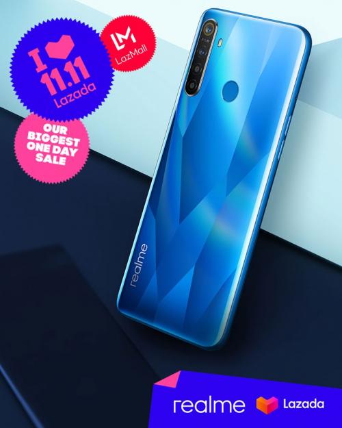 Realme 11.11 Sale Realme 5 from only RM499 Promotion on Lazada (11 November 2019)