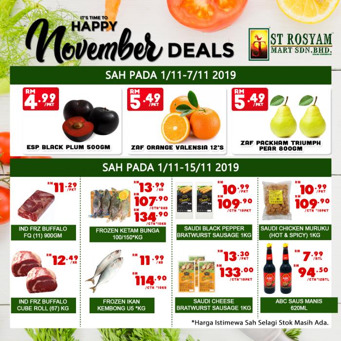ST Rosyam Mart November Deals Promotion (1 November 2019 - 15 November 2019)