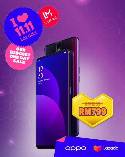 OPPO 11.11 Sale F11 Pro only RM799 Promotion on Lazada (11 November 2019)