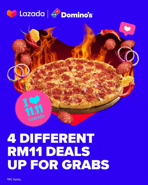 Domino's Pizza 11.11 Sale RM11 Deals Promotion on Lazada (11 November 2019)
