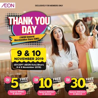 AEON Thank You Day Promotion (9 Nov 2019 - 10 Nov 2019)