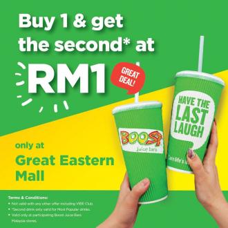 Boost Juice Bars Great Eastern Mall RM1 2nd Boost Promotion (10 Nov 2019)