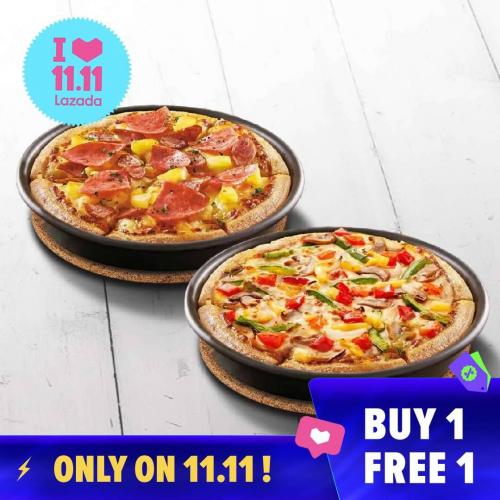 Pizza Hut 11.11 Sale Buy 1 FREE 1 Promotion on Lazada (11 November 2019)