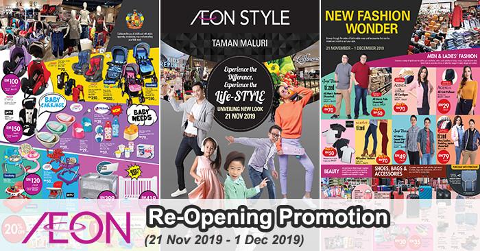 AEON Style Taman Maluri ReOpening Promotion (21 November 2019 - 1 December 2019)