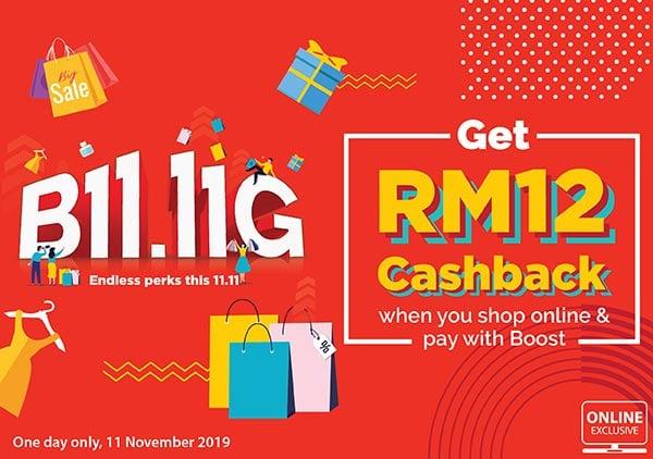Caring eStore RM12 Cashback Promotion Pay with Boost (11 November 2019 - 11 November 2019)