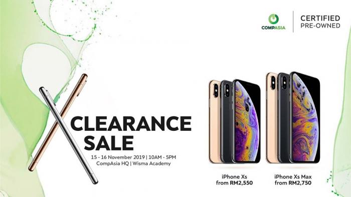 CompAsia X Clearance Sale (15 November 2019 - 16 November 2019)
