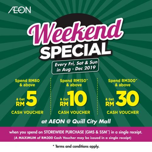 AEON Quill City Mall Weekend Promotion FREE Voucher (15 November 2019 - 17 November 2019)