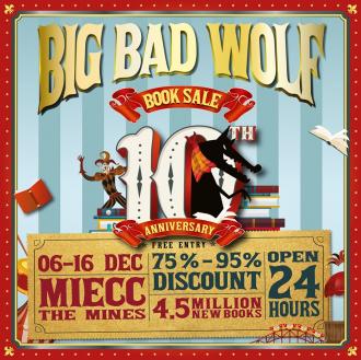Big Bad Wolf Book Sale 75% - 95% Discount at MIECC The Mines (6 December 2019 - 16 December 2019)