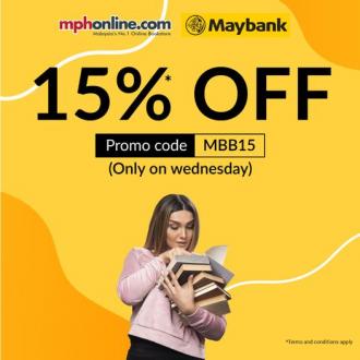 MPH Online Maybank Cards Promotion 15% OFF Sitewide (every Wednesday)