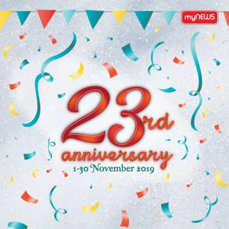 myNEWS.com 23rd Anniversary Promotion 23% OFF (1 Nov 2019 - 30 Nov 2019)