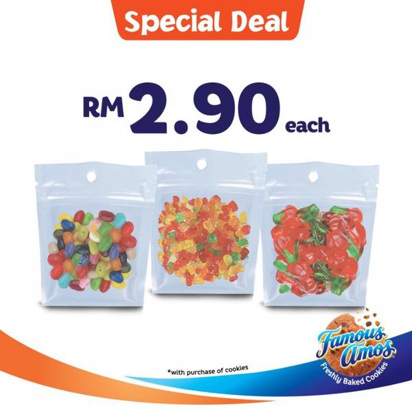 Famous Amos Pre-packed Pick & Mix Special Deal Promotion only RM2.90 (1 November 2019 - 31 December 2019)