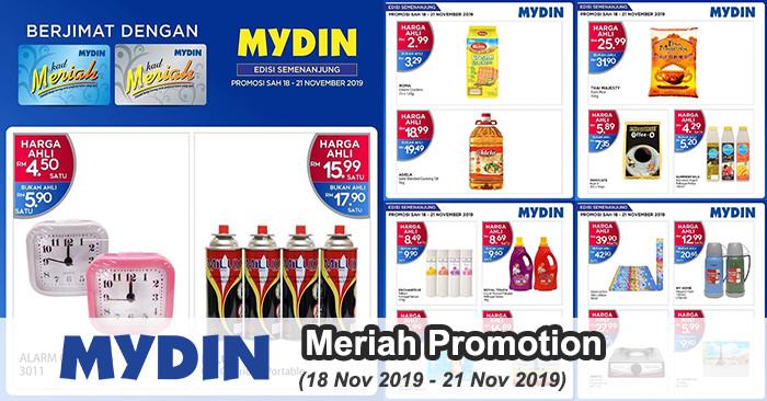 MYDIN Meriah Member Promotion (18 Nov 2019 - 21 Nov 2019)