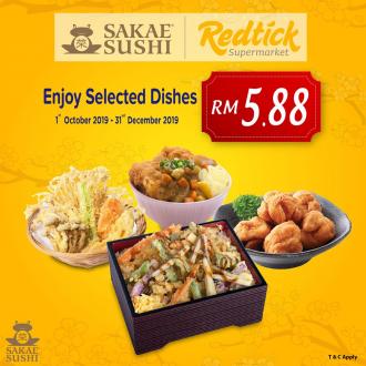 Sakae Sushi Selected Dishes only RM5.88 Promotion (1 October 2019 - 31 December 2019)