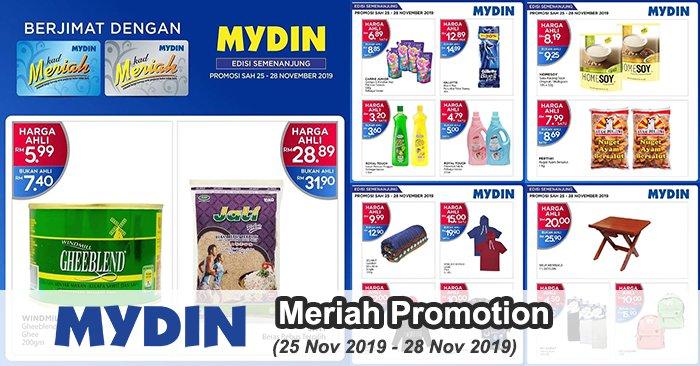 MYDIN Meriah Member Promotion (25 Nov 2019 - 28 Nov 2019)