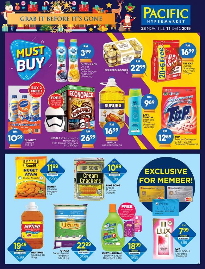 Pacific Hypermarket Holiday Sale Promotion Catalogue (28 November 2019 - 11 December 2019)