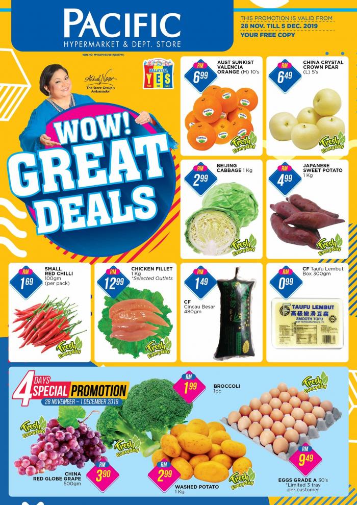Pacific Hypermarket Great Deals Promotion (28 November 2019 - 5 December 2019)