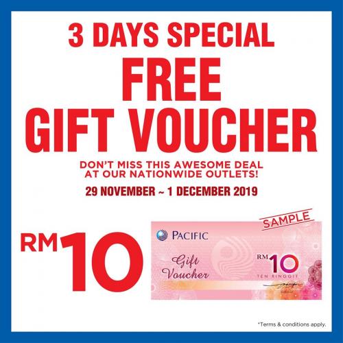 The Store and Pacific Hypermarket Weekend Promotion FREE Gift Voucher (29 November 2019 - 1 December 2019)