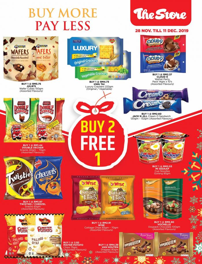 The Store Buy 2 Free 1 Promotion (28 November 2019 - 11 December 2019)