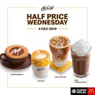 McDonald's McCafe Half Price Wednesday Promotion (4 Dec 2019)