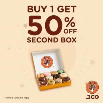 J.CO Donuts & Coffee 50% Second Box Promotion (2 December 2019 - 6 December 2019)