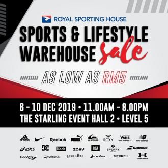 Royal Sporting House Warehouse Sale As Low As RM5 at The Starling Mall (6 December 2019 - 10 December 2019)