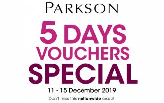 Parkson 5 Days Voucher Special Promotion FREE Voucher (11 Dec 2019 - 15 Dec 2019)