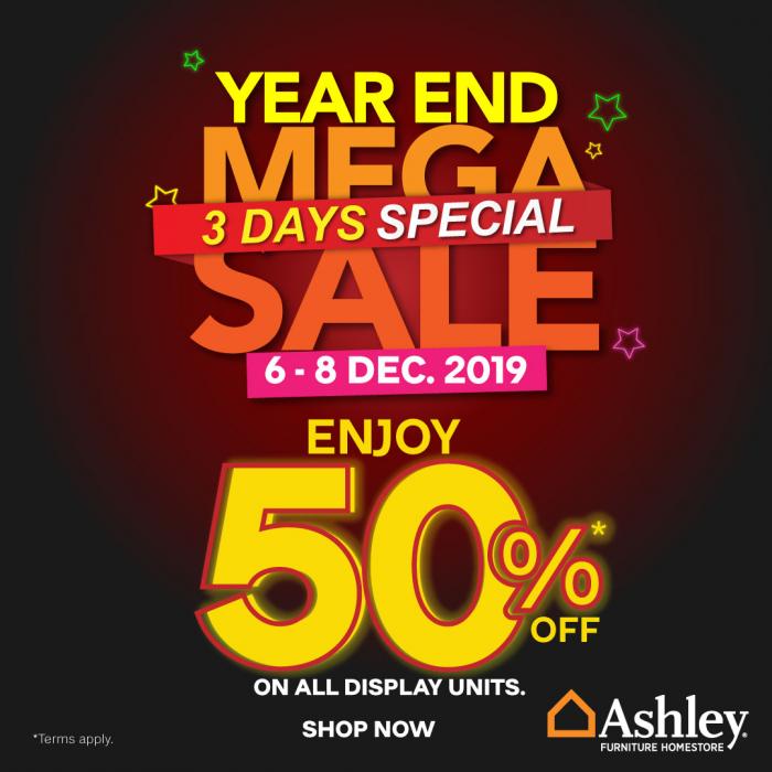Ashley Furniture HomeStore Year End Mega Sale 2019 (6 Dec 2019 8 Dec 2019)
