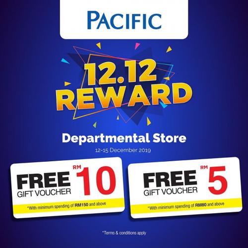 Pacific 12.12 Reward FREE Vouchers Promotion (12 December 2019 - 15 December 2019)