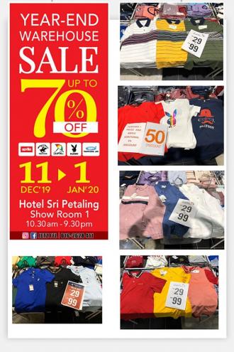 Year End Warehouse Sale Up To 70% OFF at Hotel Sri Petaling (11 December 2019 - 1 January 2020)