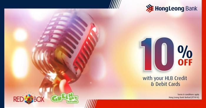 Red Box Karaoke 10% OFF Promotion with Hong Leong Bank Card (1 December 2019 - 31 May 2020)