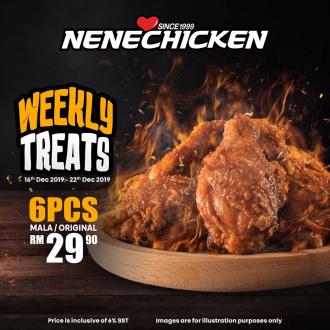 NeNe Chicken Weekly Treats Promotion 6 Pcs Chicken only RM29.90 (16 December 2019 - 22 December 2019)