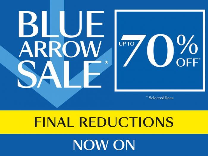 Debenhams Blue Arrow Sale up to 70% off (until 31 December 2019)